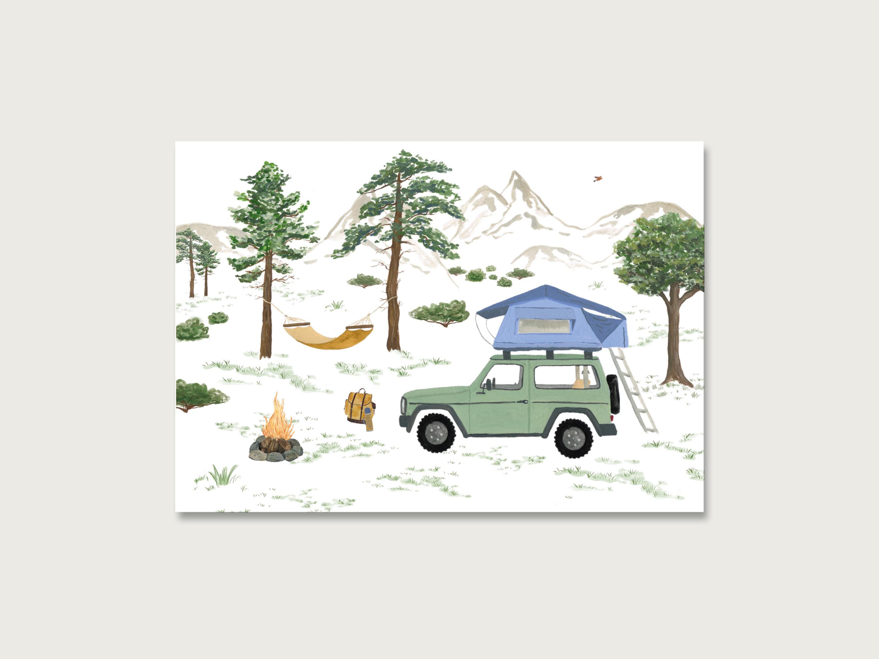 Hngematte illustration - Etsy.de