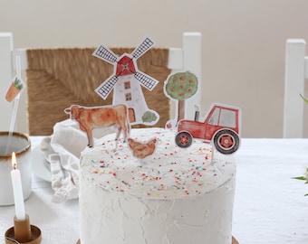 Cake Topper Farm | Cake Topper Birthday Decoration Children's Birthday 1st Birthday Cake Decoration Table Decoration Children's Birthday Children