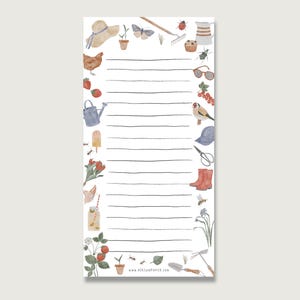 Notizblock Block "Gartensommer" Block_15 | Din Lang | To do | Aquarell | Garten | Sommer | Frühling | To-do-Liste || HERZ & PAPIER