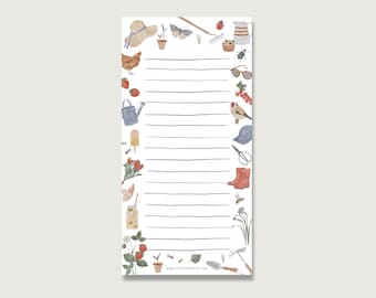 Notepad Block "Garden Summer" Block_15 | Din Lang | To do | Watercolor | Garden | Summer | Spring | To-do list || HEART & PAPIER