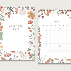 Kalender 2025 DIN A4 - Natur | Pflanzen | botanisch | Illustration