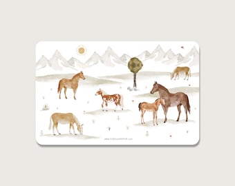 Snack board "Horses" | Breakfast board | Board | Melamine | Children | Gift idea | Girls | Horse | Pony || HEART & PAPER