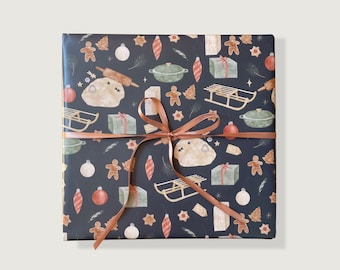 Wrapping Paper "Cookies" | Din A2 | Christmas | bow | arches | Illustration | Collage | pattern | Illustration || HEART & PAPER