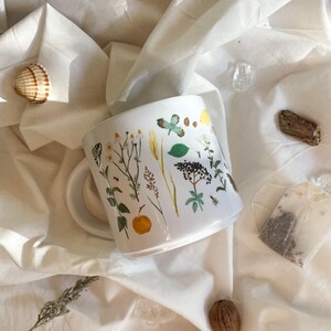 XL Tasse "Durch die Felder" - Keramik | Becher | Porzellan | Natur | Wald | Aquarell | Wasserfarbe || HERZ & PAPIER