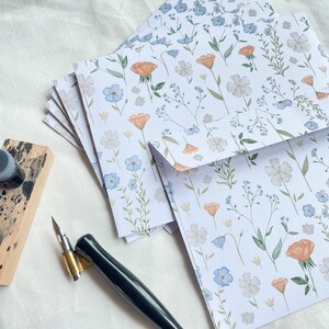 6 envelopes C6 envelopes Set Flowers Floral Stationery Letter of detention HEART & PAPER image 2