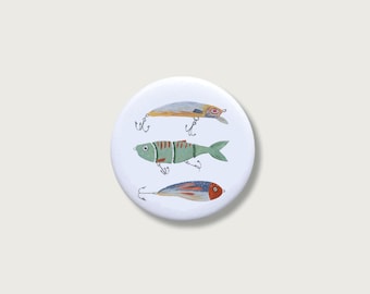Refrigerator magnet "Lure" | 55 mm | Souvenir for anglers | Gift | Refrigerator || HEART & PAPER