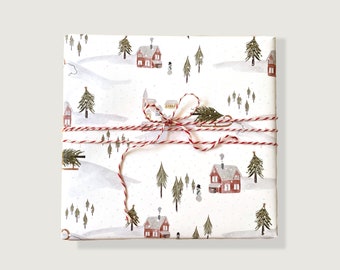 Wrapping paper "Winter Wonderland" | Din A2 | Christmas | bow | Bows | Illustration | collage | Pattern | Illustration || HEART & PAPER