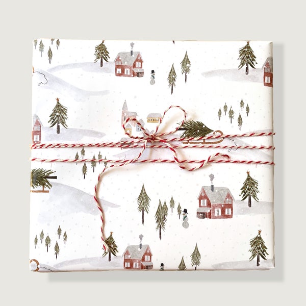 Wrapping paper "Winter Wonderland" | Din A2 | Christmas | bow | Bows | Illustration | collage | Pattern | Illustration || HEART & PAPER