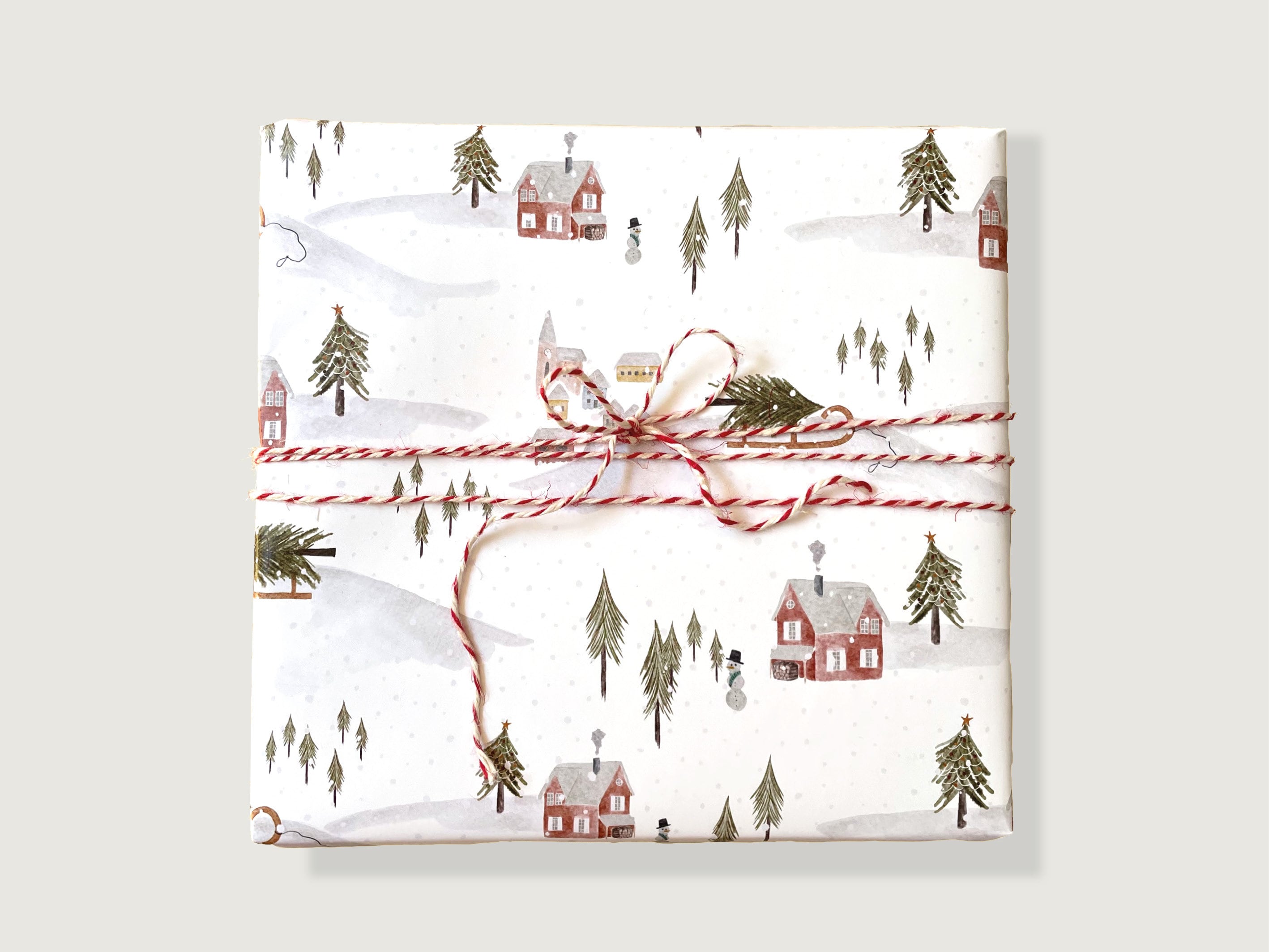 Vintage Winter Wonderland Printed Tissue Paper Gift Wrap Christmas