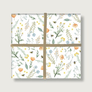 Geschenkpapier "Blumen" | Din A2 | Bogen | Bögen | Illustration | Geburtstag | Illustration || HERZ & PAPIER