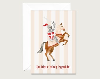 Birthday card "You are legendary" Ritter G_38 - Folding cards birthday or just because | Children | Friends | Illustration || HEART & PAPER
