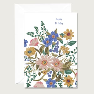 Birthday card "Flower arrangement" G_36- Folding card | Watercolor | Illustration | Flowers | Floral | Neutral || HEART & PAPER