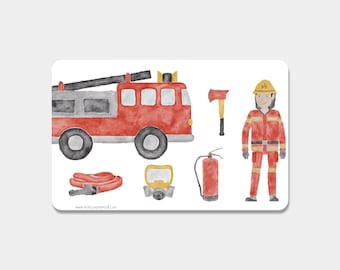 Fire Brigade Snack Board | Breakfast Board | Board | Melamine | Children | Gift Idea for Boys | Fire Engine || HEART & PAPER