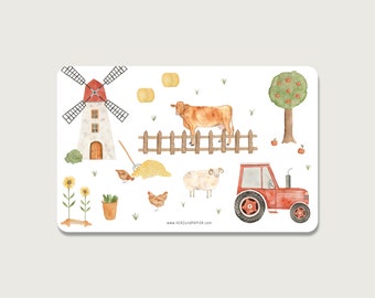 Farm Snack Board | Breakfast Board | Board | Melamine | Children | Gift Idea | Girls | Unicorn || HEART & PAPER