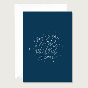 Carte de Noël "Joie au Monde" - carte pliante Noël | Lettrage || COEUR & PAPIER