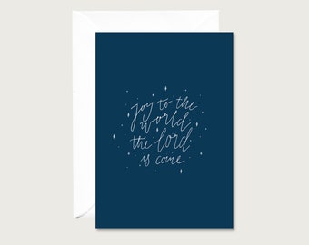 Christmas card "Joy to the World" - Folding card Christmas | Lettering || HERZ & PAPIER