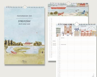 Family calendar 2025 "Streifzüge" in DIN A3 for families with inspiration for joint activities - Landscapes