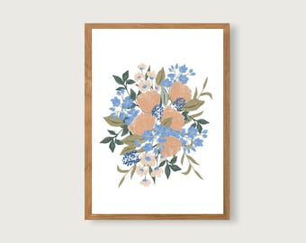 Poster Flowers A3 | Print | Decoration | Country house | Living room | Kitchen | Flowers | Nature || HEART & PAPER