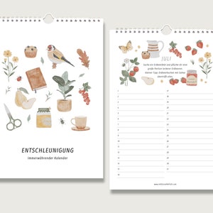 Geburtstagskalender - Entschleunigung - Din A4 Geburtstagskalender | immerwährender Kalender | ewiger Kalender