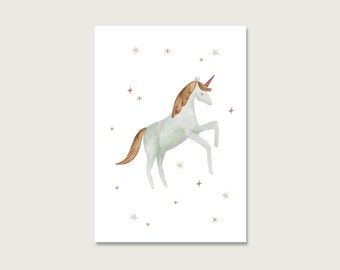 Postcard "Unicorn" P_57 | Children | Invitation | Birthday invitation | Girl | Unicorn | Children's birthday | || HEART & PAPER