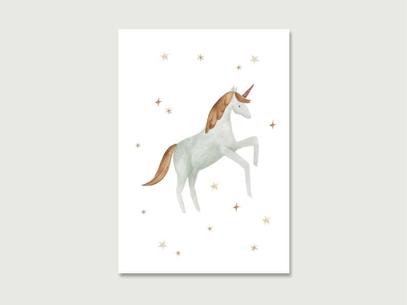 Carte postale "Licorne" P_57 | Enfants | Invitations | Invitation d'anniversaire | Fille | Licorne | Anniversaire des enfants | || COEUR & PAPIER image 1