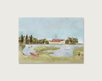 Postcard "Idyll" P_93 Landscape | Nature | Time out | slow living | Deceleration | Friends | Love || HEART & PAPIER