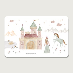 Tagliere "Principessa" | Tagliere per la colazione | tavola | Melamina | Bambini | Idea regalo | Ragazza | Unicorno || CUORE E CARTA