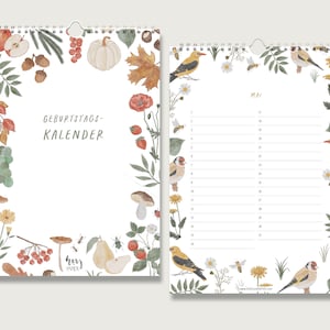 Geburtstagskalender - Natur Rundum - Din A4 Geburtstagskalender | immerwährender Kalender | ewiger Kalender