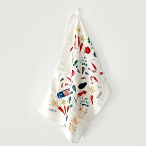 Diskhandduk "Gryta" | Linne Bomull | GT_15 Diskhandduk | Presentidé | Illustration | Mönster || HJÄRTA & PAPPER