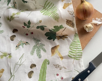 Tea towel "Forest blizzard" | 100% linen | Tea towel | Gift idea | Home textiles | Illustration | Pattern || HERZ & PAPIER