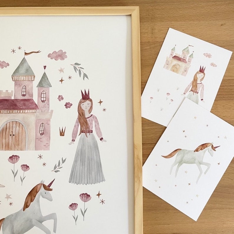 Carte postale "Licorne" P_57 | Enfants | Invitations | Invitation d'anniversaire | Fille | Licorne | Anniversaire des enfants | || COEUR & PAPIER image 3