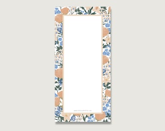 Notepad "Sea of Flowers" Block_10 as a shopping list or to-do list || HEART & PAPER