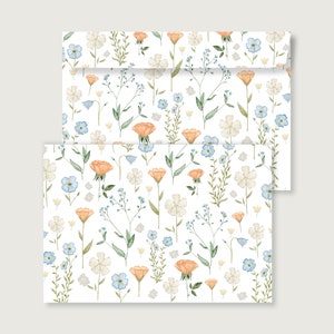 6 envelopes C6 envelopes Set Flowers Floral Stationery Letter of detention HEART & PAPER image 1