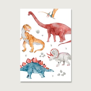 Postkarte "Dino" P_69 | für Kinder | Einladung | Geburtstagseinladung | Dinosaurier | Illustration |  || HERZ & PAPIER
