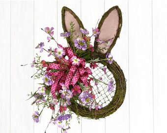 Easter Wreath, Easter Grapevine Wreath, Easter Bunny Wreath, Bunny Wreath, Spring Wreath, Spring Door Wreath, Easter Door Wreath