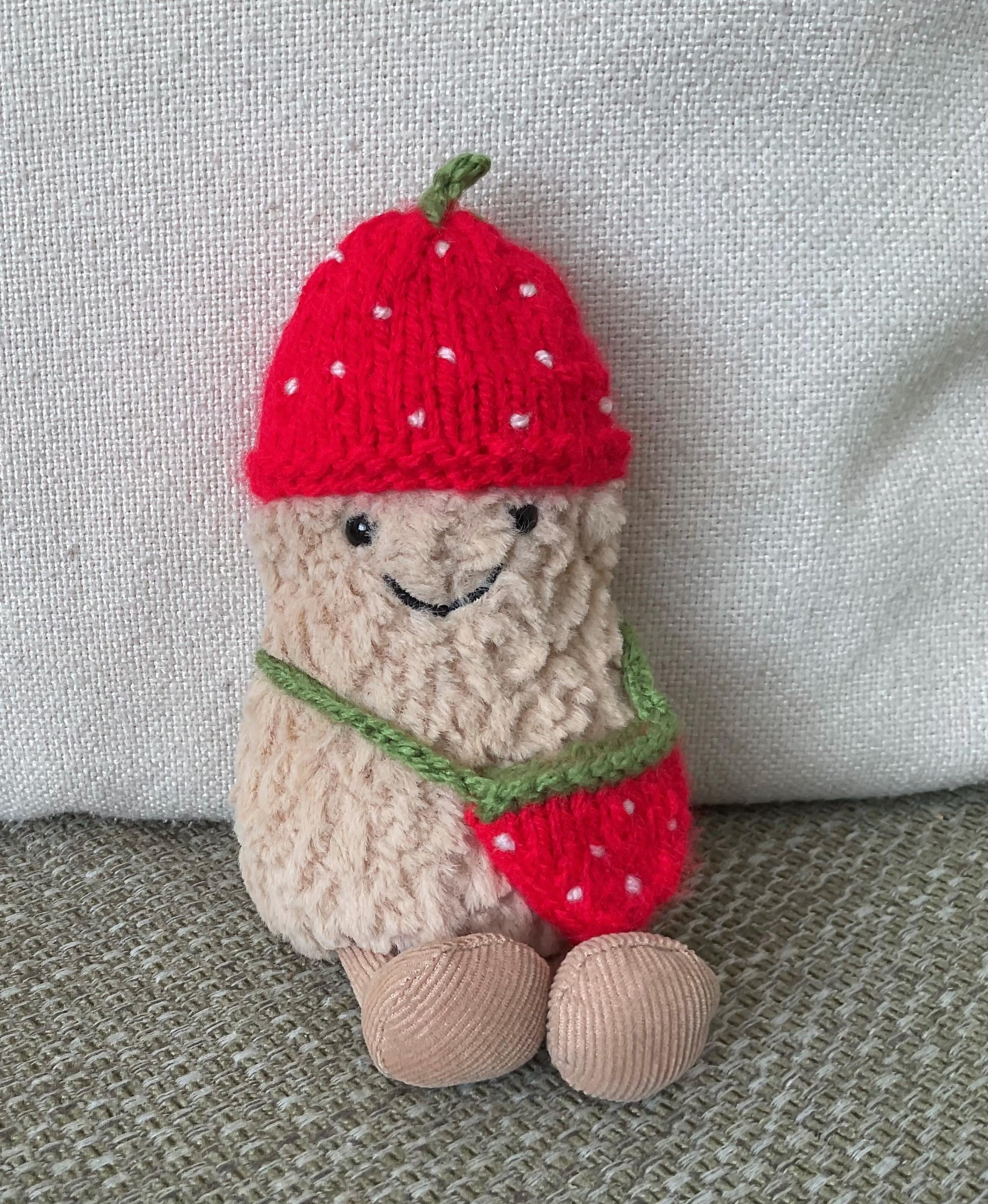 Strawberry Hat and Bag for Jellycat Peanut or Baked Bean - Etsy