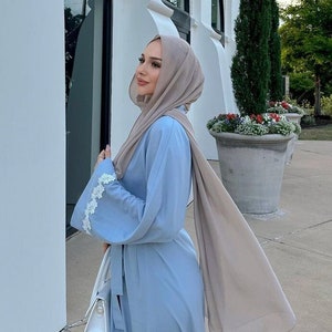 Light Blue Abaya Dress