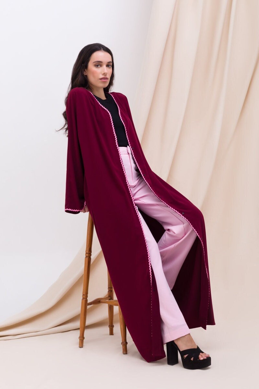 RED DOUBLE ABAYA