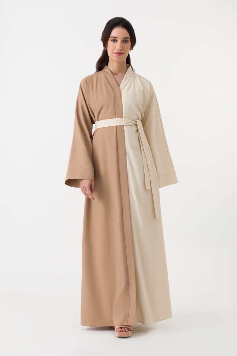 Linen Cotton Abaya in Lilac main image 0