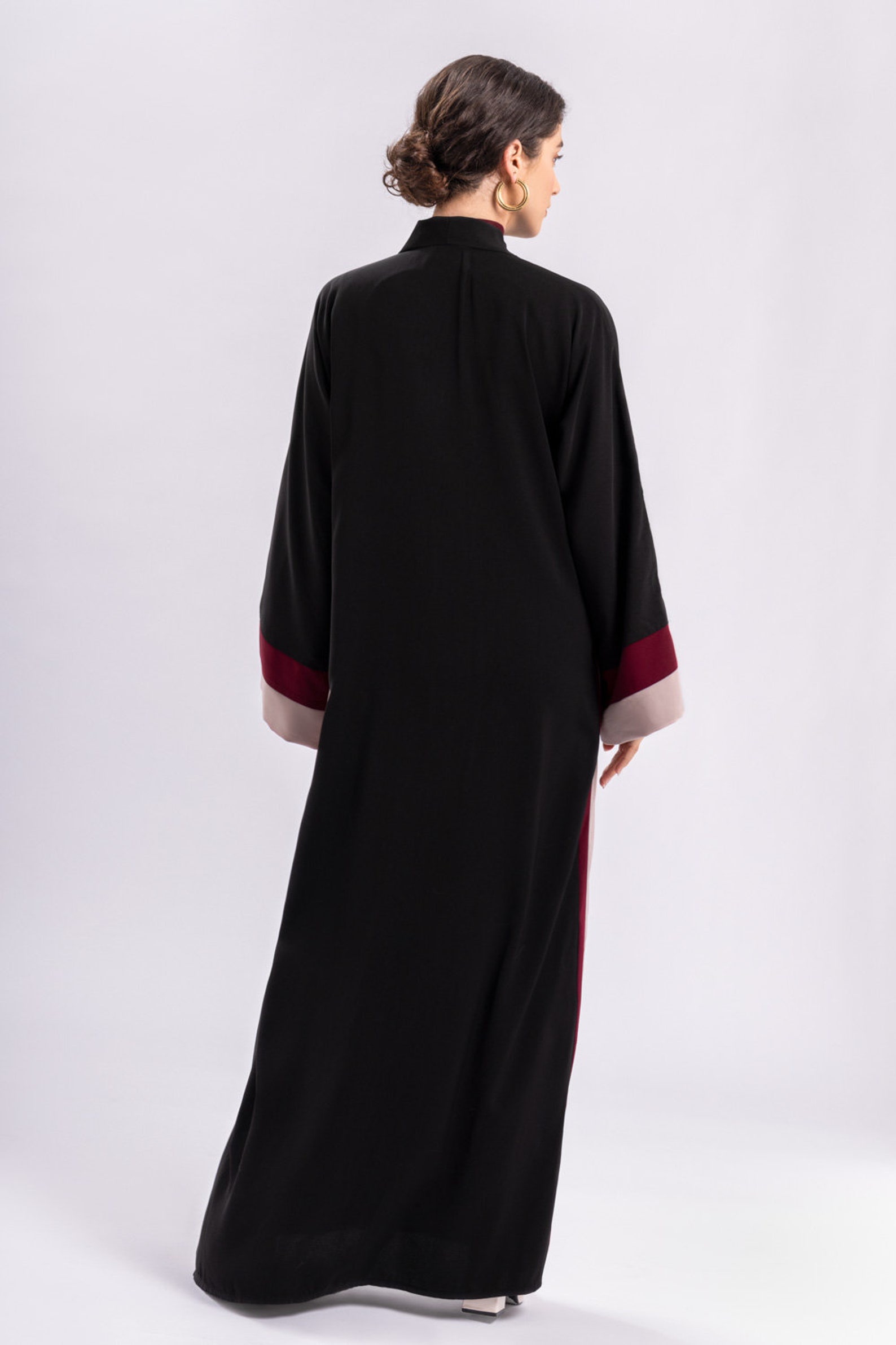 STRIPE BURLAP ABAYA