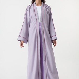 Rustic Orange Linen Abaya Jacket