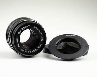 Helios-44 M-6 MC f 2.0/58 mm。Canon 用レンズマウント。レンズ