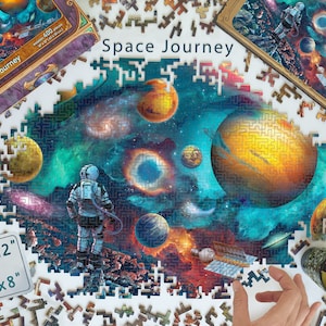 Drewniane Puzzle Dla Dorosłych i Dzieci - Planety Kosmiczne (Drewniane Puzzle 200-400 Elementów) - #001