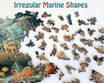 1000 Piece Ocean Fantasy Puzzle For Adults - Hard Jigsaw With Underwater Fairy Girl, Fish & Coral - Includes Poster & Letters On Back