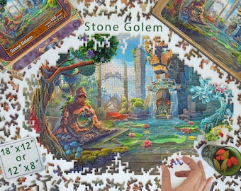 Wooden Jigsaw Puzzles For Adults and Kids - Stone Golem (200-400 Piece Wooden Jigsaw Puzzle) - Gifts for Family - #026