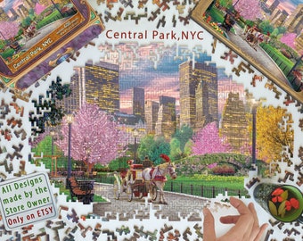 Houten legpuzzels voor volwassenen en kinderen - New York, Central Park, VS, Megapolis (houten puzzel van 200-400 stukjes) - Geschenken - #016