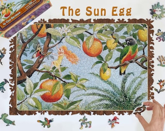Wooden Jigsaw Puzzles For Adults - The Sun Egg by Elsa Berskow (250-500 pieces) - Fine Art - Gifts for Women, wedding - board game #56