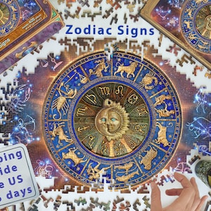 Wooden Jigsaw Puzzles For Adults and Kids - Zodiac Signs, Constellations (200-400 Piece Wooden Jigsaw Puzzle) - Gifts for her, him - #003