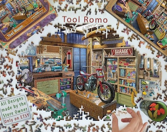 Wooden Jigsaw Puzzles For Adults and Kids - Tool Room (200-400 Piece Wooden Jigsaw Puzzle) - Gifts - #015