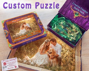 Custom Wooden Jigsaw Puzzle for Adults and Kids from your Photo, Personalized Gift, Birthday Gift, Anniversary Gift, Picture Puzzle